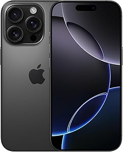 Apple iPhone 16 Pro, US Version, 512GB, Black Titanium - Unlocked (Renewed Premium)