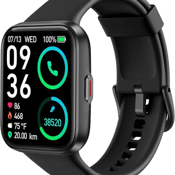 SKG Smart Watch for Men Women Android iPhone with Alexa Built-in & Bluetooth Call(Answer/Make Call) 1.69" Fitness Tracker with IP68 Waterproof, 60+ Sports, Heart Rate SpO2 Monitor, V7 Pro