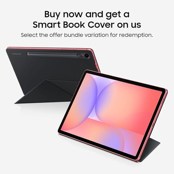 Samsung Galaxy Tab S10 Lite + Smart Book Cover, 8GB RAM, 256GB, 2TB Expand, Long Battery Life, 10.9” LCD, S Pen for Note-Taking, Exynos 1380, Circle to Search, AI Tools, Coral Red