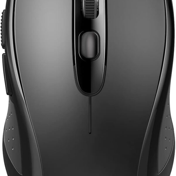 TECKNET Bluetooth Mouse, 2-in-1(BT 5.0/3.0+2.4Ghz) 4000DPI Wireless Mice with USB Connect Available for Laptop Computer, Portable PC Mouse Bluetooth for Mac (USB-A+BT Wireless Connect, Black)